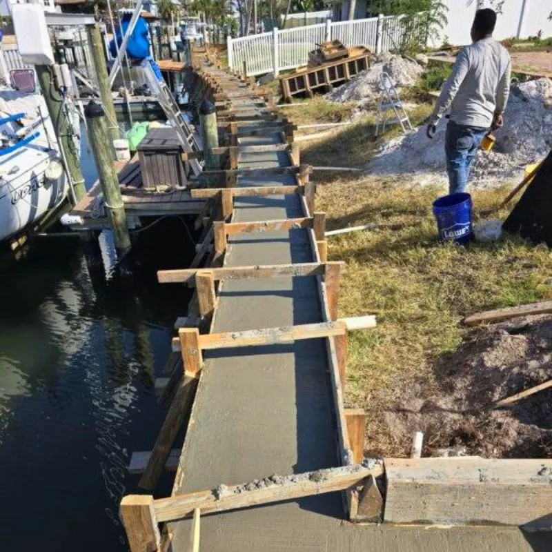 New seawall construction